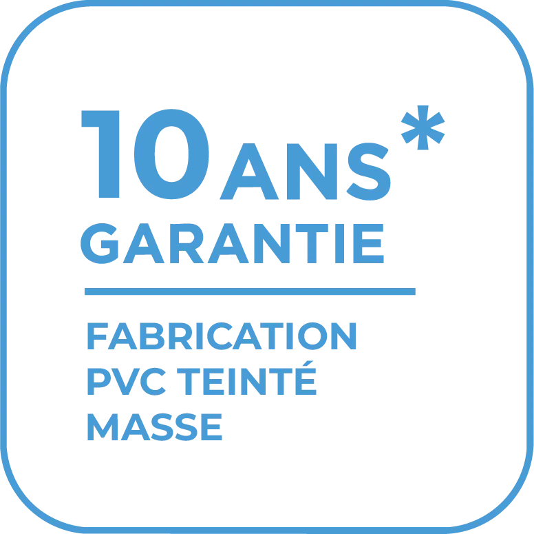 Amex 10 ans garantie fabrication PVC Teinté masse